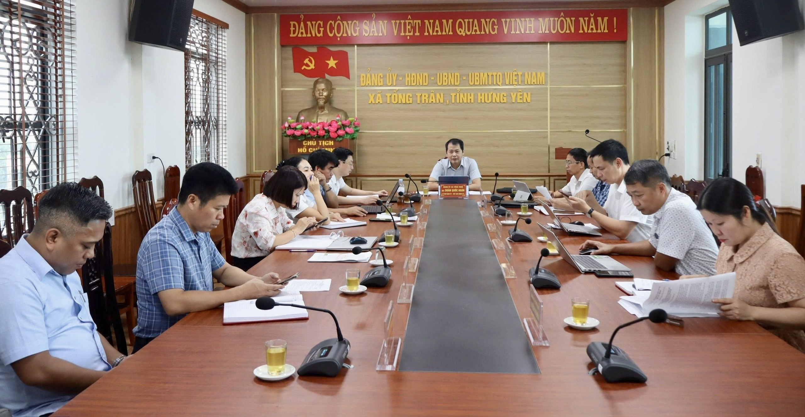 Ban Thường vụ Đảng ủy xã Tống Trân tập trung tháo gỡ khó khăn, đẩy nhanh tiến độ các nhiệm vụ trọng tâm